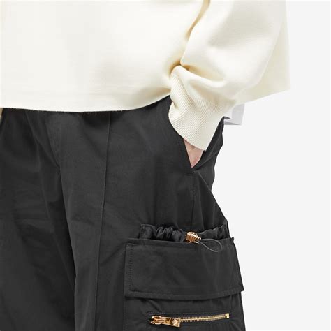versace black leather pants with drawstrings
